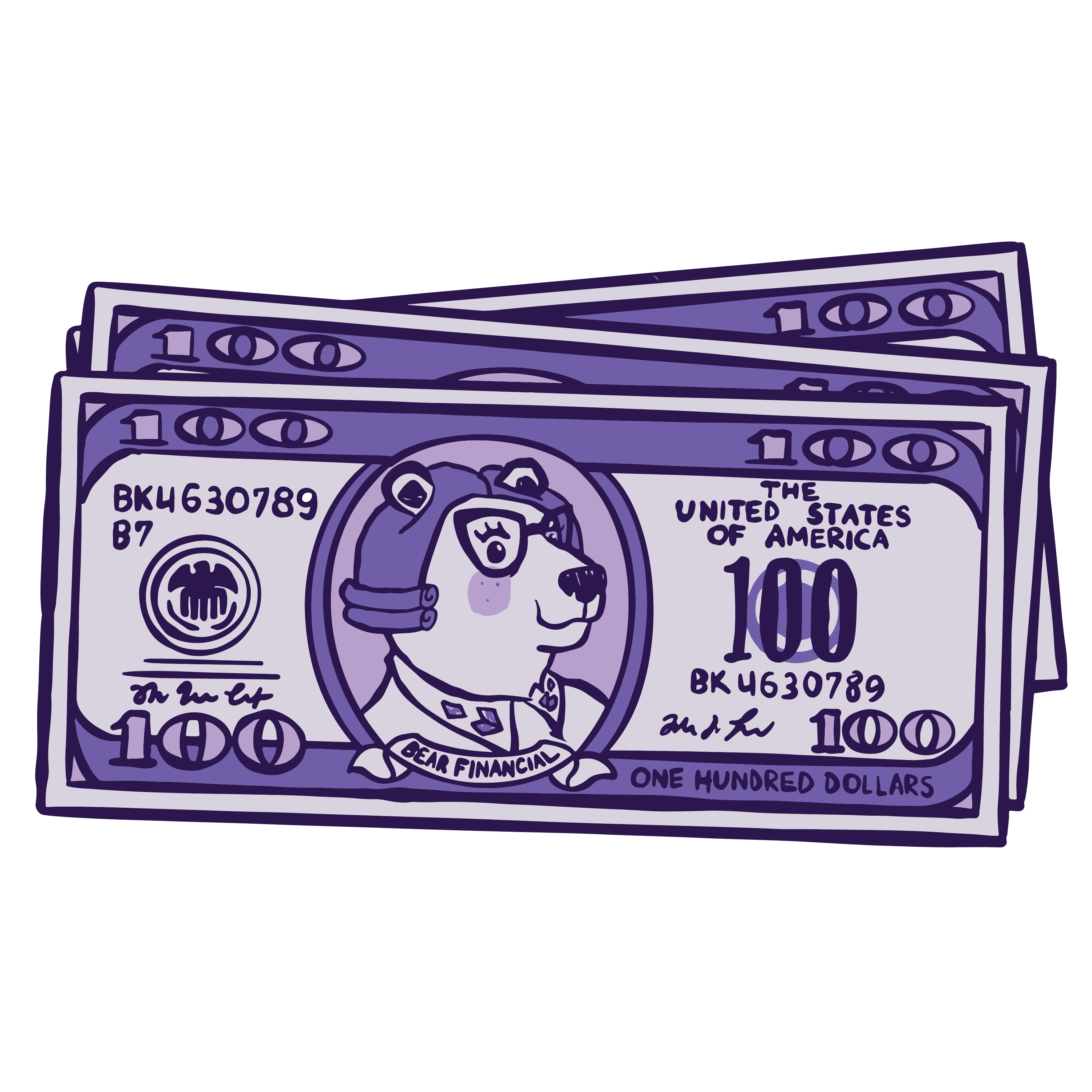 bear illustration money